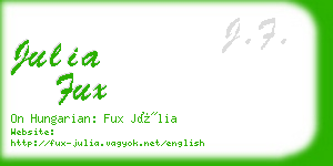 julia fux business card